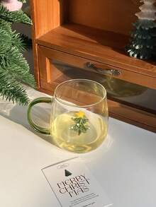 1pc Christmas Tree Glass Coffee Cup, 3D Christmas Tree Cup, Exquisite, Suitable For Home Decor Drinkware, Coffee Shop Latte Art Cup, Christmas Party Gathering Drinkware, Gift - Multicolor - View 13
