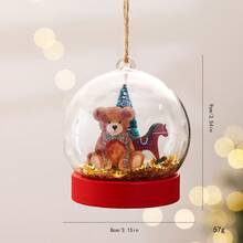 1pc Christmas Magic Crystal Ball Ornament, Desktop Decor Collectible, Suitable For Christmas Gift, Birthday Gift, Gift For Friends - Multicolor - View 7