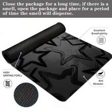 Star Graffiti Mouse Pad Black Grey Texture Desk Mat Extended XL MousePad Office Desk Accessories Multicolor Non-Slip Stitched Edge Computer Mat For Desk 35.4x15.7 Inches Rubber Base Laptop Keyboard Pad For Home Office & Gamers - View 7