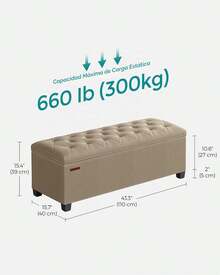 Storage Benches & Ottomans - Beige - View 2