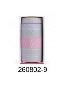 5 Rolls/Box Of Multi-Size Vintage Tapes With Designs Like Hearts, Polka Dots, Stars, Plaid, And Bows. PET Tape, Perfect For Stationery, Cards, And Scrapbook Decoration. - Sets - View 21
