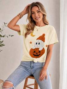 Women T-Shirts - Apricot - View 5
