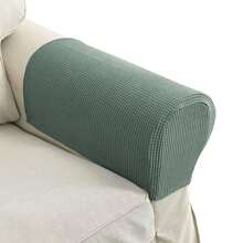 2/4pcs Elastic Twill Corn Velvet Sofa Armrest Covers, Soft And Stretchy Protection For Chair, Sofa, Armchair, Recliner Armrest Covers - Multi-color - View 8