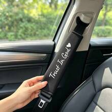 2pcs Universal Car Seat Belt Shoulder Pads, Printed Pattern Pressure Relief Protective Covers, Car Interior Decoration Accessories - A - View 3