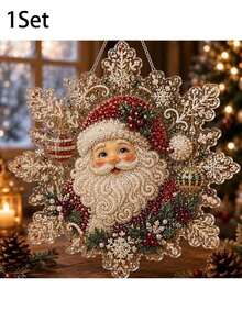 2D DIY Diamond Painting Acrylic Hanging Ornament Set, Sparkling Crystal Rhinestone Christmas Tree Hanging Decor, Suitable For Adult Beginners Craft Kit, Cozy Winter Holiday Home Decoration, Ideal Christmas Holiday Gift For Craft Enthusiasts - Sets - View 12