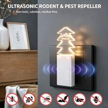 New Ultrasonic Pest Repeller, Smart Automatic Variable Frequency Ultrasonic Rat Repeller, Plug-In Household Pest Repeller, Repels Rats, Cockroaches, Spiders, Mosquitoes, Ants, Wide Coverage + Silent Design, Portable Ultrasonic Mosquito Repeller, Pet And Human Friendly, Suitable For Yard, Home, Hotel, Warehouse, Basement, Attic, Indoor And Outdoor Use - White USB - View 2