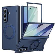 VIETAO 可攜式 360° 旋轉隱形手機支架無線充電保護手機殼，相容於 Galaxy Z Fold 8 Ultra 7 6 5 4，鋼化玻璃螢幕保護貼翻蓋手機殼，相容於 Duo - 藍色 - 查看 14