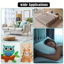 1pc Imitation Silk Filling Filter Snow Washable High Elastic Down Composite Lining Clothing Quilt Quilt Core Home Textile Use Silk Soft Clothing Home Textile Filling Flat Washable Polyester Imitation Silk - A - View 5