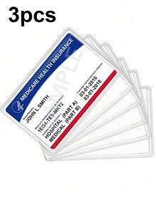 3pcs Transparent PVC Waterproof Medical/Social Security Card Protector - Clear Vinyl Plastic Card Holder Suitable For Insurance Card, Social Security Card, Metro Card, Driver's License Or Other Cards, Can Be Used As Card Holder, Wallet, Business Card Holder, Credit Card Holder, ID Card Holder, Unisex - Multicolor - View 9