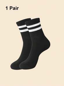 1/3/5/6/10/20 Pairs Striped Pattern Unisex Couple Sports Mid-Calf Socks, Spring/Summer Holiday Gift, Autumn Socks, Women's Socks, Gift For Boyfriend - Multicolor - View 16