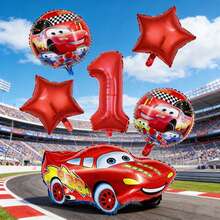 Disney Racing Cartoon Theme Balloon Set, Boys Birthday Party Decoration, Photo Booth Backdrop Props, Theme Party Gathering Decor, Birthday Celebration Supplies - Multi-color - View 1