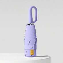 1pc Mini Hook Handle Folding Umbrella, UPF 50+ Sun & Rain Protection Lightweight Portable Umbrella, For Outdoor Travel Commuting, For Women & Men, Pocket Parasol, Windproof Compact Travel Umbrella, Holiday Gift - Multicolor - View 15
