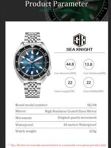 SEA KNIGHT Fashion Brand Men's Business Quartz Watch, New Rotating Bezel, Luminous, Date & Day Display, Waterproof, Men's Watch Gift - one-size - View 12