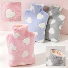1pc Soft & Comfortable Hot Water Bottle, Suitable For Winter, Suitable For Women's Warm Compress & Stomach Warming, Compact & Portable, Refillable, Handheld Warm Bag, Hot Water Washable - Default - View 6