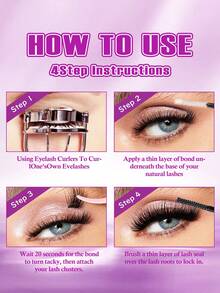 MENGJIESHANGPIN 210pcs Dense False Eyelashes Segmented Curly European American Cat Eye Cartoon Messy Long Lasting 5-20mm ME02 - View 7