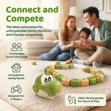 Remote Control Snake Battle Game, Super Fun RC Snake Eating Battles Game Toy, 2-Player Interactive Competitive Family Game - Multicolor - View 10