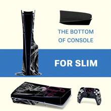 1 Set Printed Pattern Skin Stickers For Slim Game Console, Waterproof Scratch-Resistant Personalized Decorative Protective Film For Controller - View 9