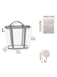Extra Large Foldable Mesh Laundry Basket With Handle- Robust Laundry Bags, Portable Storage Bag, Garment Bag, Hook, Suitable For Clothing Storage, Home, Travel And Laundry Room, Bedroom And Bathroom, Camping Use. Space-Saving, Rectangular Design | Laundry Basket, Laundry Bin, Back To School, Christmas, Halloween Gift - Multicolor - View 13
