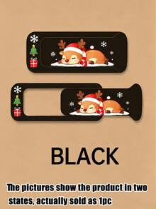 New Christmas Camera Cover, Printed With Cute Christmas Reindeer Sliding Laptop Camera Cover - Suitable For Laptops, Phones And Desktops; Features Privacy Protection And Anti-Peeping Function; Waterproof, Shockproof, Anti-Drop, Anti-Scratch, Anti-Fingerprint, Full Coverage Design, Perfect For Christmas Gifts. - Multicolor - View 11