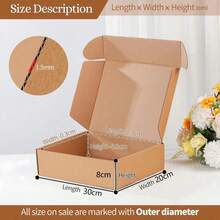 1pc Shipping Box, Airplane Box, Corrugated Cardboard Box, Postal Box, Packaging Box, Gift Box, Corrugated Paper Box, Shipping Box, Packing Box, Party Gift Box, Suitable For Small Businesses And Personal Mailing (Large 13*10*3cm, Small 8.5*6.5*2.5cm) - Multi-color - View 4
