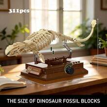 6pcs Skeleton Dinosaur, Creative Mechanical Design With Rotatable Axis For Dinosaur Movement, Fun Stress Relief Assembly Toy, Bone Texture With Spooky Atmosphere, Suitable For Christmas, Easter, Birthday Gift For Boyfriend, Desktop Ornament For Men - Skeletal Dinosaur - View 10