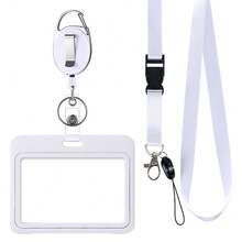 Doctor ID Badge Holder, Retractable ID Card Sleeve, Transparent Card Holder, Nurse Work Badge - Multicolor - View 9