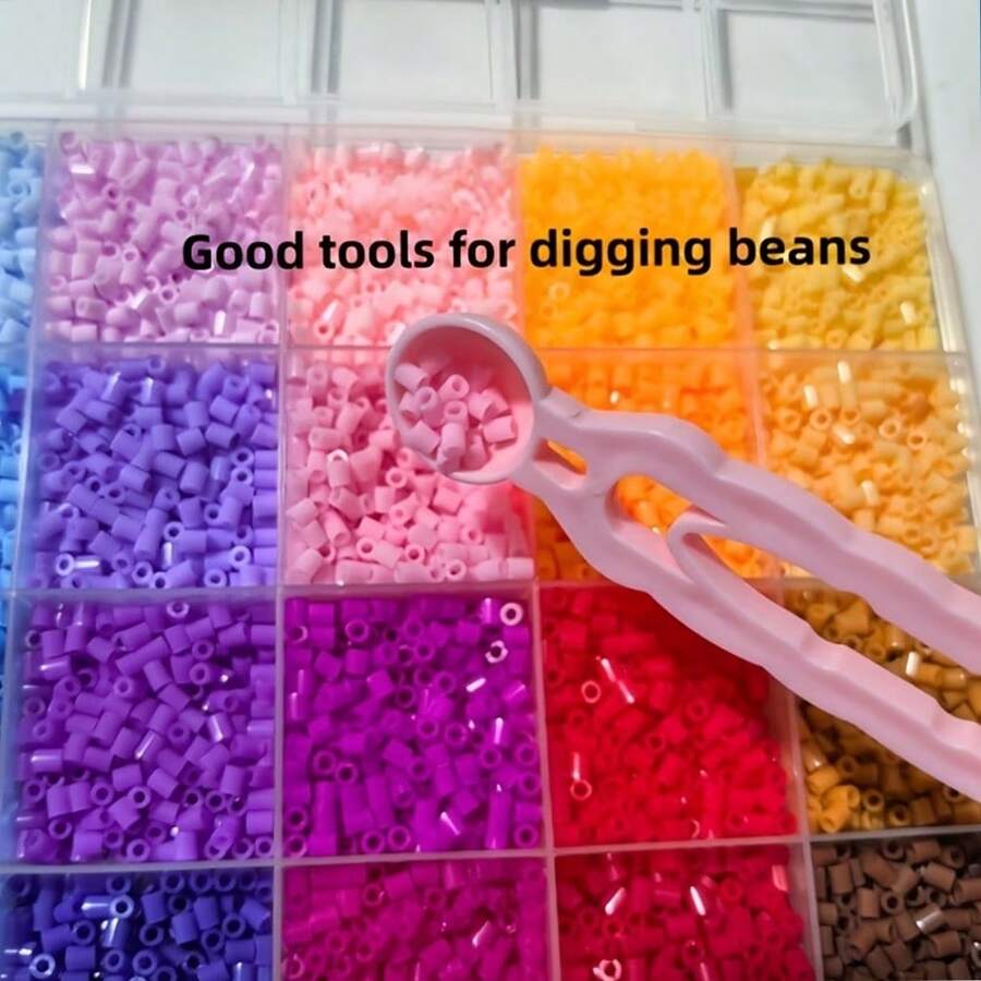 17-Piece Set Perler Beads Auxiliary Tools (3 Perler Beads Needles + 14 Pattern Templates), Suitable For Crafts And Scrapbooking. They Are Helpful Assistants For Beading And Fine Handicrafts. Three Perler Beads Special Needles Handmade Beading - Melting Bead Auxiliary Tool - View 1