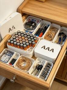 1pc-27 Slot Large Capacity Honeycomb Battery Storage Box | 3D Printed | Suitable For AA/AAA Battery Sizes | Minimalist Home Storage Essential | Mother's Day/Father's Day/Graduation Season Practical Gift | Ultimate Solution To End Drawer Clutter - Multicolor - View 8