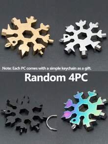 4pcs (18-In-1) Multi-Function Screwdriver Wrench Set - Portable Bottle Opener, Flathead And Screwdrivers, Wrenches, Essential Home And Outdoor Tools, Snowflake Shaped Multi-Function Screwdriver, Cool DIY Gift For Men, Portable Repair Tool, Home Repair Portable Kit, Car And Home Repair Set, Gift Choice, Compact And Portable, Easy To Store, Creative Tool Gift For Men, Creative Birthday Gift, Men's Gift, Grandpa Gift - Default - View 13