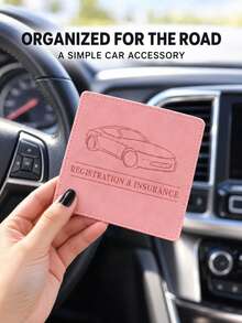 1pc Car Document Storage Bag, Colorful Vehicle Registration And License Storage Pouch, Suitable For Glove Box Organization, Practical Gift For Female And Male Drivers, Perfect For Birthday, Christmas, Daily Commute And Road Trips - A - View 7