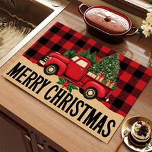 (Hot !!) 1pc 2D Printed Christmas Truck Design, Flat Stove Protector Mat, Rubber Non-Slip Heat-Resistant Stove Cover Pad, Suitable For Induction Cooktop, Glass Stove, Multi-Function Scratch-Resistant Mat, Best Choice For Oven, Washing Machine, Dryer, Kitchen Decor - Multicolor - View 16