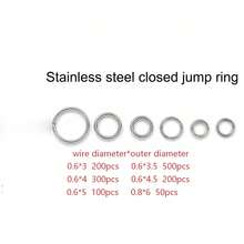 200/1230/1350 buah Cincin Lompat Terbuka Stainless Steel - Untuk Aksesoris Pembuatan Perhiasan DIY - warna baja - View 4