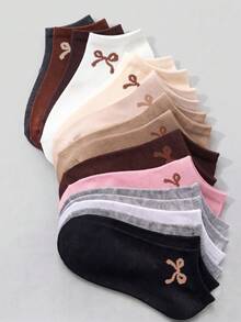 20/10/5 Pairs Random Style Sports Short Socks, Autumn/Winter, Soft And Comfortable, Suitable For Daily Casual Wear, Halloween And Christmas Holiday Gifts - Multicolor - View 1