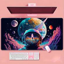 Alas Mouse Gaming Besar Cosmic Astronaut - Alas Karet Anti Selip, Tepi Jahit, Alas Meja Persegi Panjang Cocok Untuk Rumah Dan Kantor - Desain Ruang Kreatif, Cocok Untuk Menulis, Mengetik, Dan Isolasi - View 3