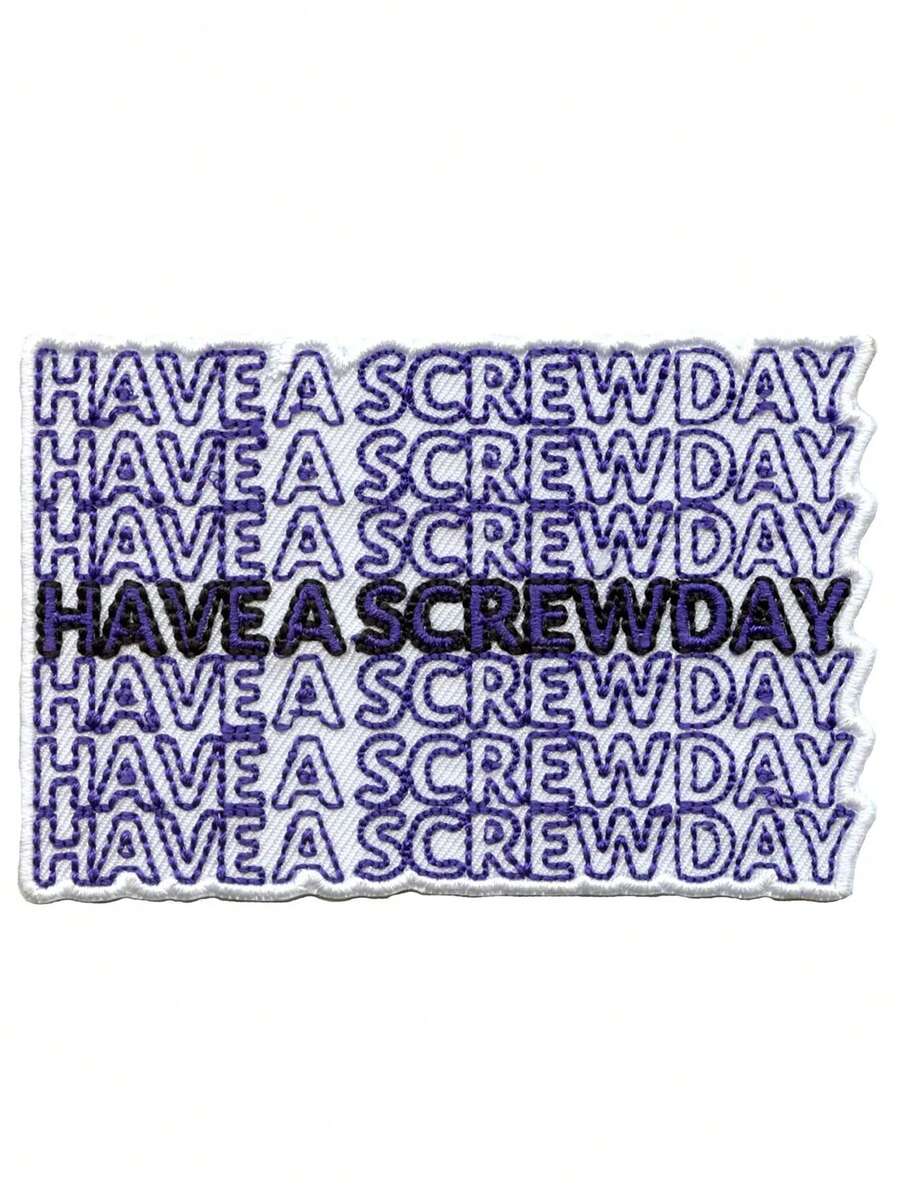 1pc/2pcs/4pcs/5pcs/6pcs Have A Screwday Patch Houston Music Pride Embroidered Iron On - Multicolor - View 1