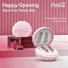 CoCa-Cola T13 Creative Bottle Cap Bluetooth Earphones ENC Call Noise Reduction 360° Stereo Sound Semi-In-Ear Wireless Earphones - View 4