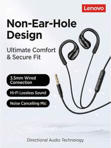 Lenovo Erazer EY07 Pro earphone kabel over-ear | Driver dinamis 13mm untuk kualitas suara HiFi + mikrofon peredam bising definisi tinggi, tetap terpasang bahkan saat berolahraga berat, Type-C/3.5mm universal untuk komputer, ponsel, dan tablet. - View 18