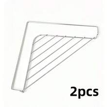 1/2pcs Corner Sink Storage Rack, Kitchen Sink Strainer, Kitchen Accessories, Triangle Kitchen Sponge Holder, Space-Saving, Stainless Steel Material, Waterproof And Rust-Proof, Suitable For Dish Soap, Brushes, Drain Rack And Countertop, Applicable For Kitchen, Restaurant And Home - A - View 14