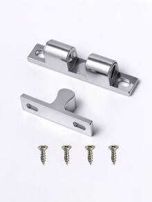 Thickened Solid Zinc Alloy Spherical Door Knob, Adjustable Tension Spring Lock, Two Installation Methods, Suitable For Wardrobe, Kitchen, Bathroom, Bookshelf Hidden Door Handle, Gold And Silver - Multi-color - View 8