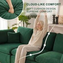 [2-4 unidades] Sofá modular de 105 a 160,9 pulgadas, sofá sin estructura para la sala de estar, sofá en forma de L con otomana convertible, sofá modular con asiento profundo, cojines suaves y cómodos, no requiere montaje. - Gris - Ver 8