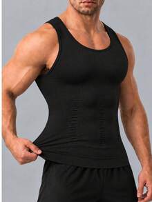 3pcs Men's Seamless Breathable Tummy Control Compression Tank Top Undershirt Suitable For Multiple Occasions - Multicolor - View 7