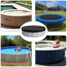 210D Oxford Fabric Round Above Ground Pool Cover, All-Season Foldable Waterproof Heat-Insulating Protective Cover, Anti-Leaf Snow Bug, Suitable For Inflatable Pools And Frame Pools, Outdoor Yard Villa Balcony Homestay - A - View 9