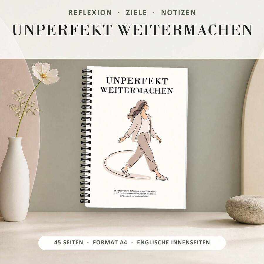 Buku Catatan Spiral untuk Wanita dengan Kebiasaan Perfeksionis dan Standar Tinggi: Halaman Menulis untuk Kesadaran Diri dan Perawatan Diri untuk Penetapan Tujuan, Pertumbuhan Pribadi, Pikiran dan Gagasan, Pemecahan Masalah, Belas Kasih Diri, dan Pelacakan Kemajuan - A5 - View 1