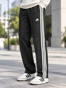 Adidas Men's Sports Long Pants ST 3ST DENIM PT Climawarm Technology Comfortable Lightweight Straight Leg Training Pants KR2524 - Black - View 4