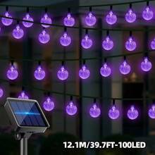 Solar Powered Bubble Ball String Lights, 100/50/20 LED Hanging Bubble Lights, 8 Lighting Modes, Automatic Light Sensor Switch, Suitable For Garden Wedding Party Yard Fence Porch Tree Summer Valentine's Day Christmas Decoration - Solar-powered Bubble Balls - View 15