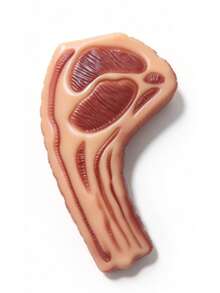 Pet Dog Chew Toy, Realistic Meat Shape, Relaxing, Entertaining, Stress Relief Toy, Creative Teeth Cleaning Toy, Great Way To Keep Your Dog Entertained, No Batteries Required - Multicolor - View 7