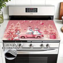 (Hot !!) 1pc 2D Printed Flat Stove Protector Mat, Rubber Non-Slip Heat-Resistant Stove Cover Pad, Suitable For Induction Cooktop, Glass Stove, Multi-Functional Scratch-Resistant Mat, Best Choice For Oven, Washing Machine, Dryer, Kitchen Decor - Multicolor - View 16