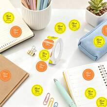 500pcs/Roll 1 Inch Lace Thank You Seal Stickers, 2 Colors, Self-Adhesive Labels For Business Decoration, Baking Gift Packaging, Suitable For Small Business, Simple Elegant Sealing Stickers For Envelopes, Party Gifts, Decorative Stickers - one-size - View 4