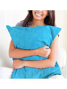 20pcs Disposable Pillow Case Travel Single Use Pillowcase For Hotel Home Bedroom - Blue - View 6