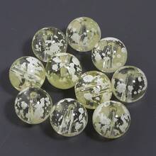 10pcs/Pack Acrylic Transparent Graffiti Splatter Dot Loose Beads, Snowflake Straight Hole Beads For DIY Beaded Pens, Phone Chains, Keychains, Jewelry Making - Snowflake Beads - View 10
